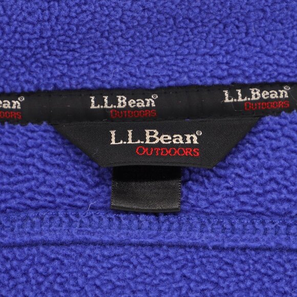 L.L.BEAN OUTDOORS VINTAGE Women's Zip-Up Fleece Jacket Purple/Blue Size MP - Picture 7 of 8